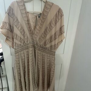 ASOS Champagne Beaded Evening Dress